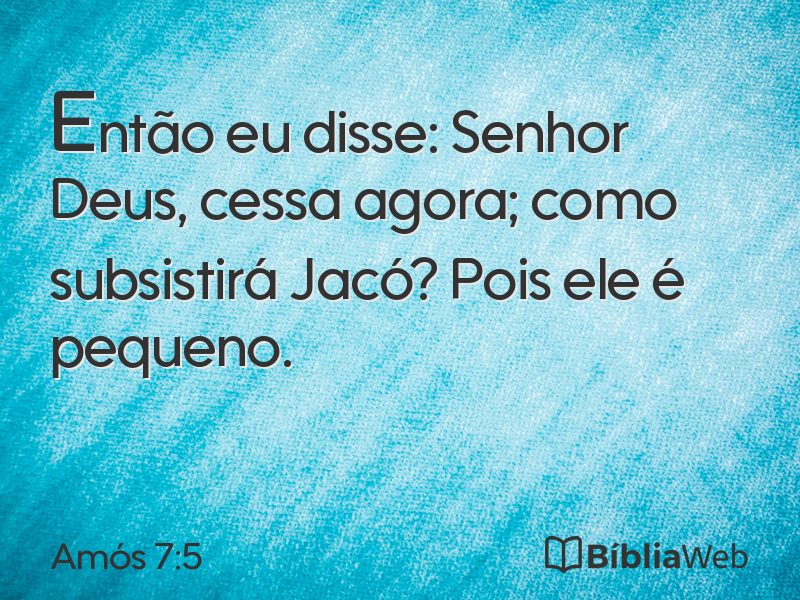 Amós 7:5 em imagem para compartilhar