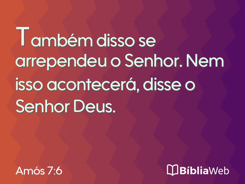 Amós 7:6 em imagem para compartilhar