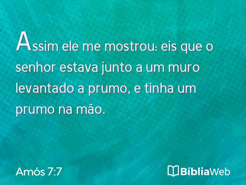 Amós 7:7 em imagem para compartilhar