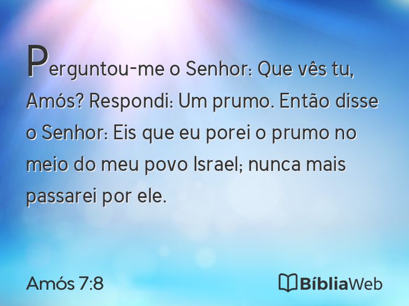 Amós 7:8 em imagem para compartilhar