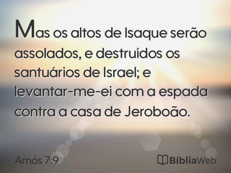 Amós 7:9 em imagem para compartilhar