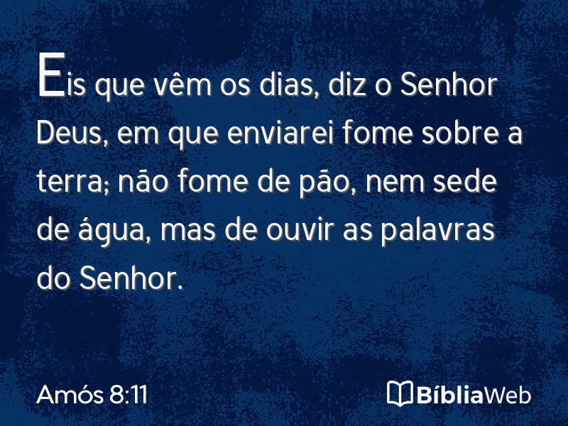 Amós 8:11 em imagem para compartilhar