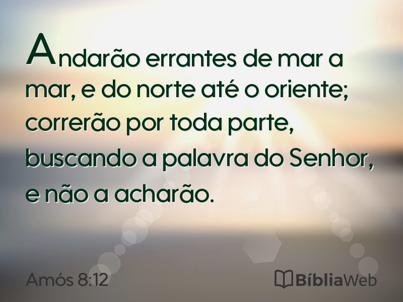 Amós 8:12 em imagem para compartilhar