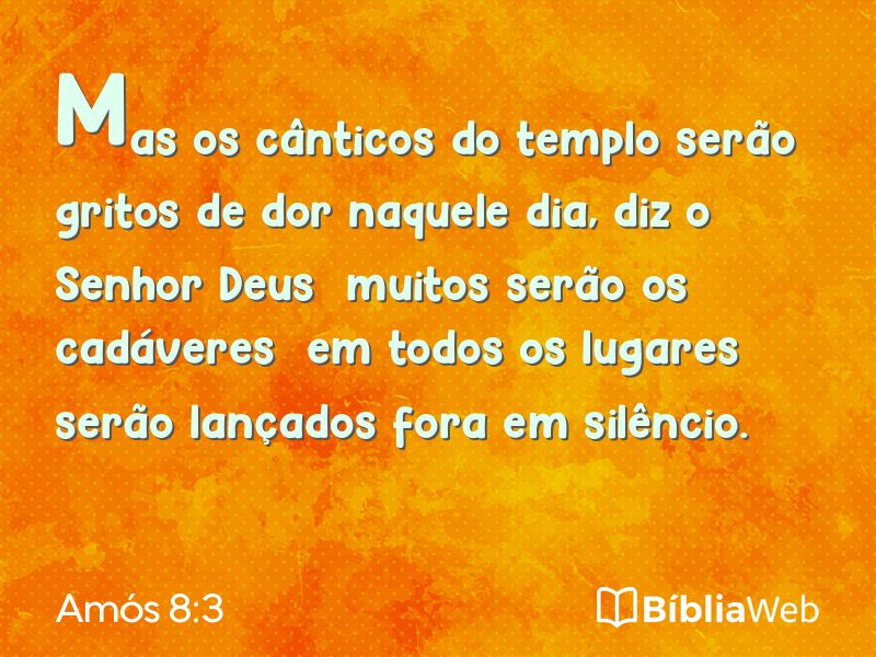 Amós 8:3 em imagem para compartilhar