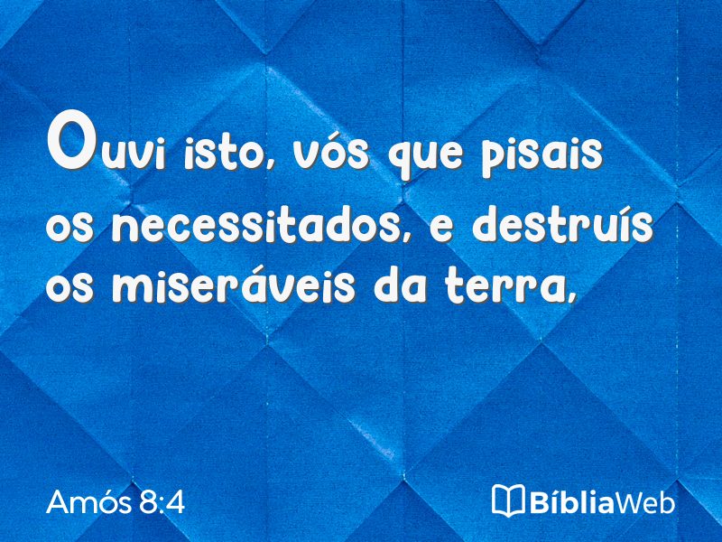 Amós 8:4 em imagem para compartilhar