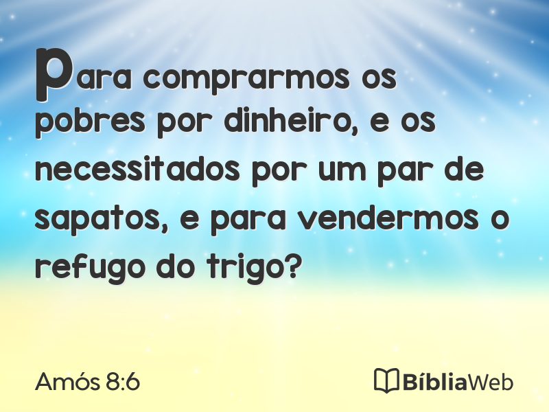 Amós 8:6 em imagem para compartilhar