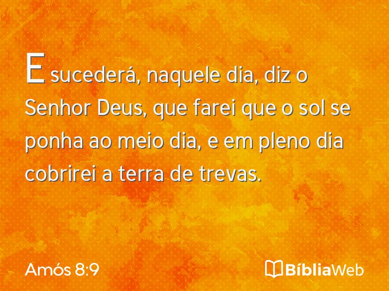 Amós 8:9 em imagem para compartilhar