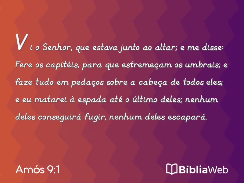 Amós 9:1 em imagem para compartilhar