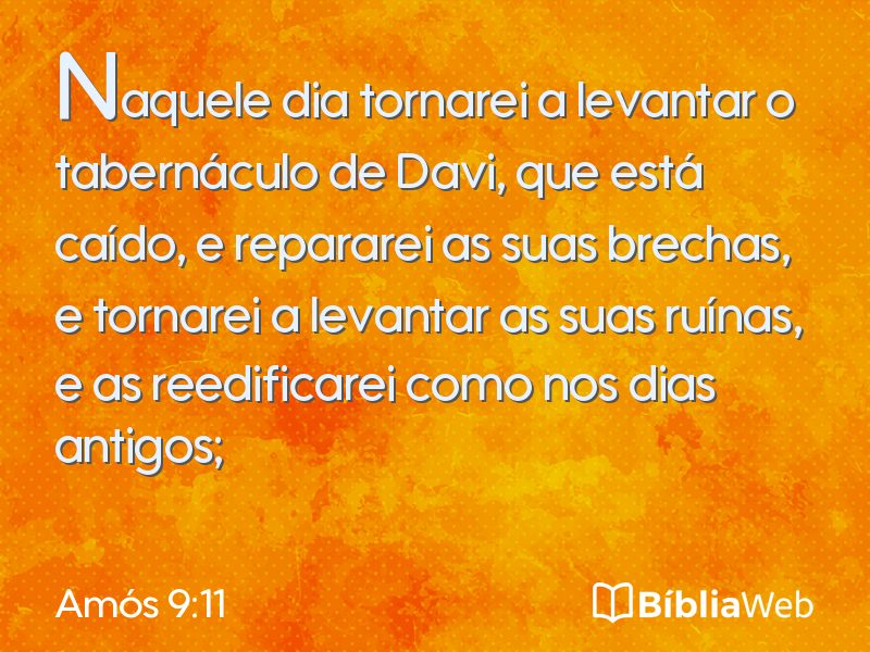 Amós 9:11 em imagem para compartilhar