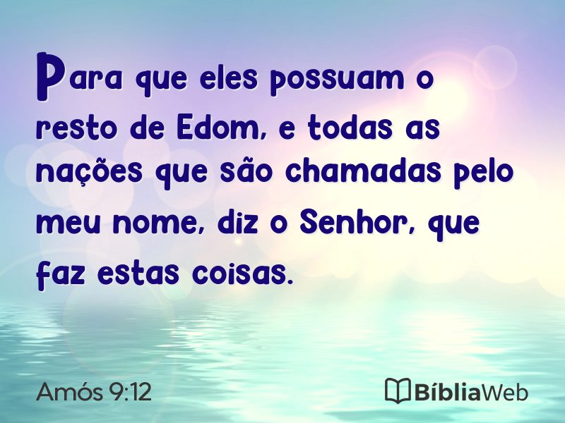 Amós 9:12 em imagem para compartilhar