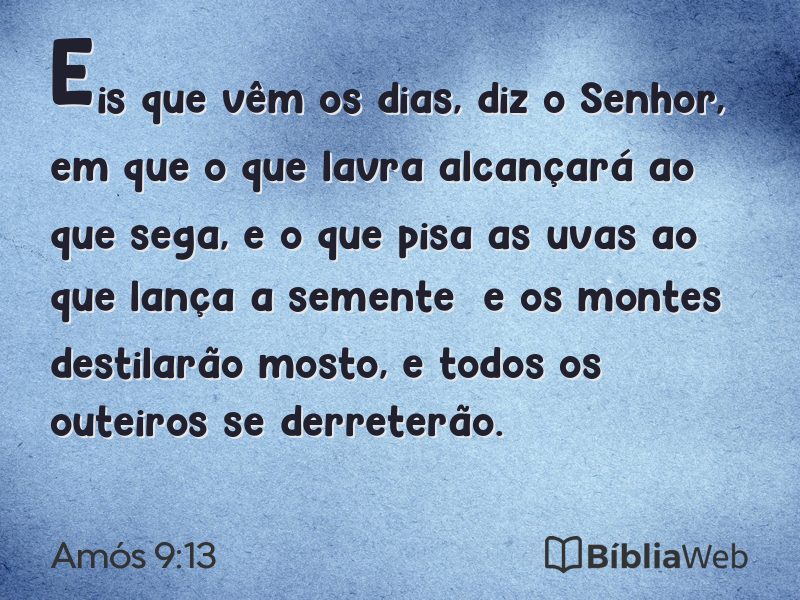 Amós 9:13 em imagem para compartilhar