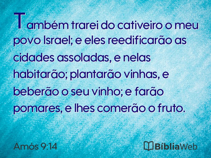 Amós 9:14 em imagem para compartilhar