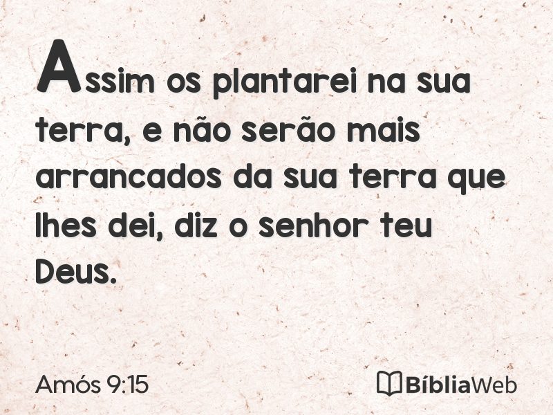 Amós 9:15 em imagem para compartilhar