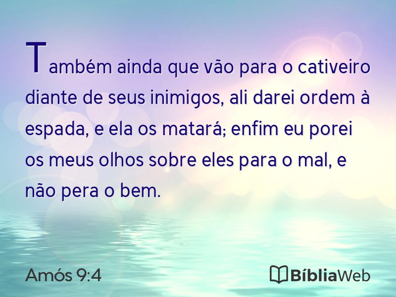 Amós 9:4 em imagem para compartilhar