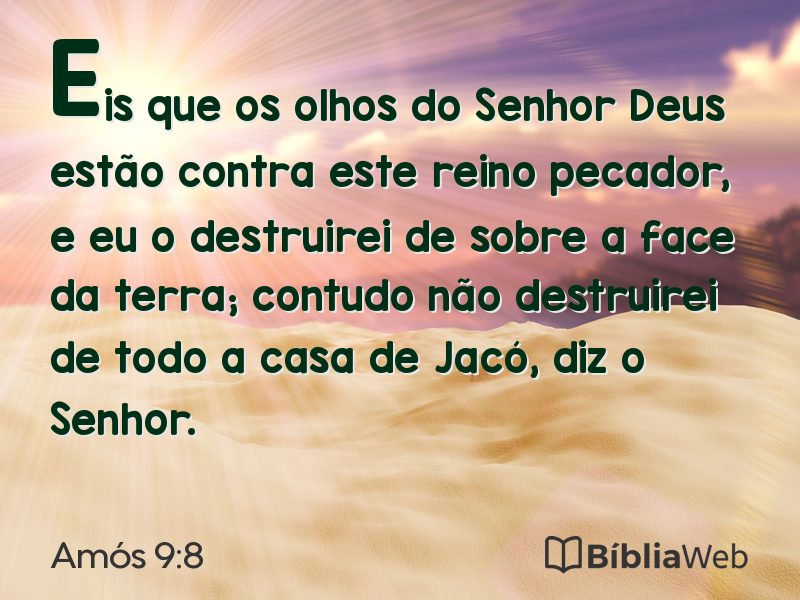 Amós 9:8 em imagem para compartilhar
