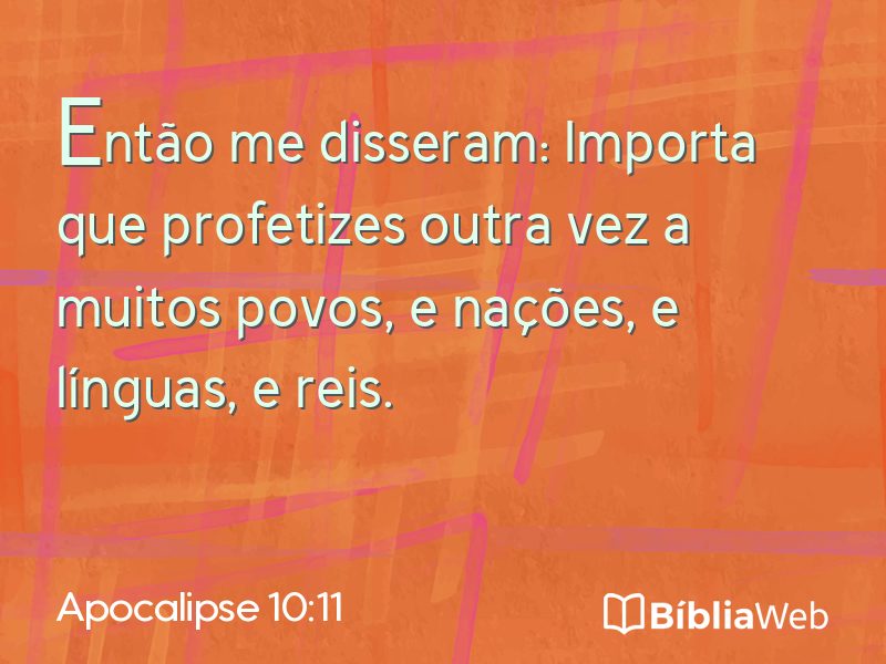Apocalipse 10:11 em imagem para compartilhar