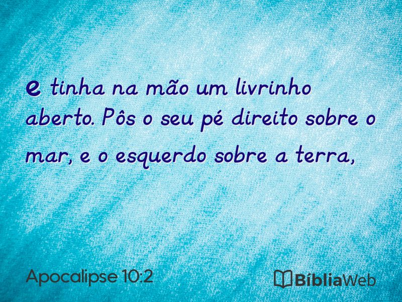 Apocalipse 10:2 em imagem para compartilhar