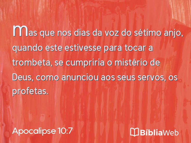 Apocalipse 10:7 em imagem para compartilhar