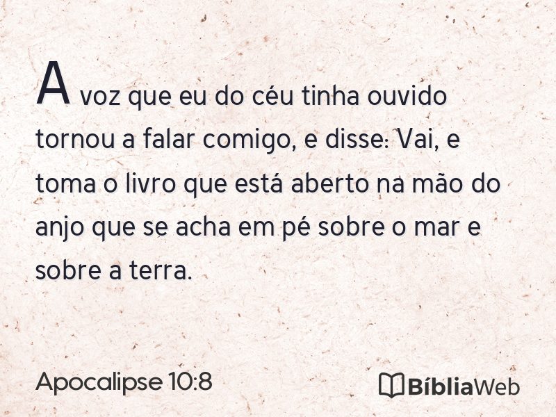 Apocalipse 10:8 em imagem para compartilhar