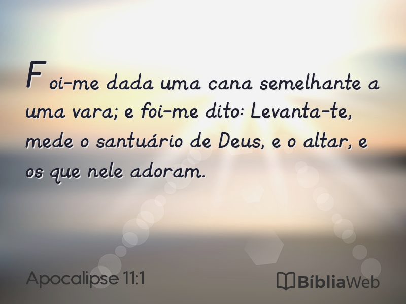Apocalipse 11:1 em imagem para compartilhar