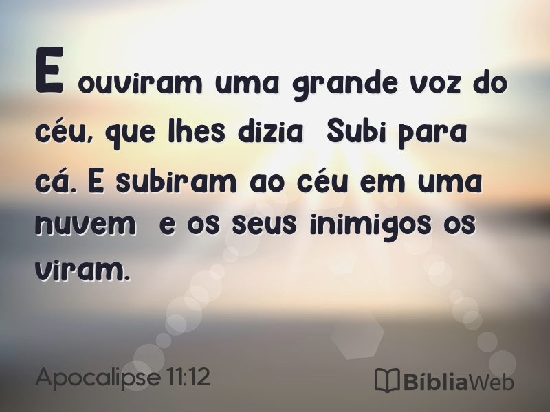 Apocalipse 11:12 em imagem para compartilhar