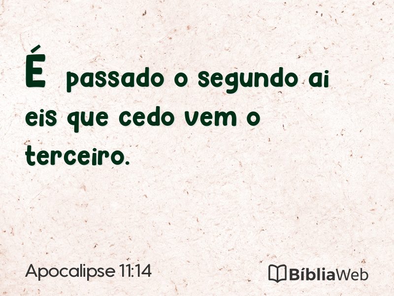 Apocalipse 11:14 em imagem para compartilhar