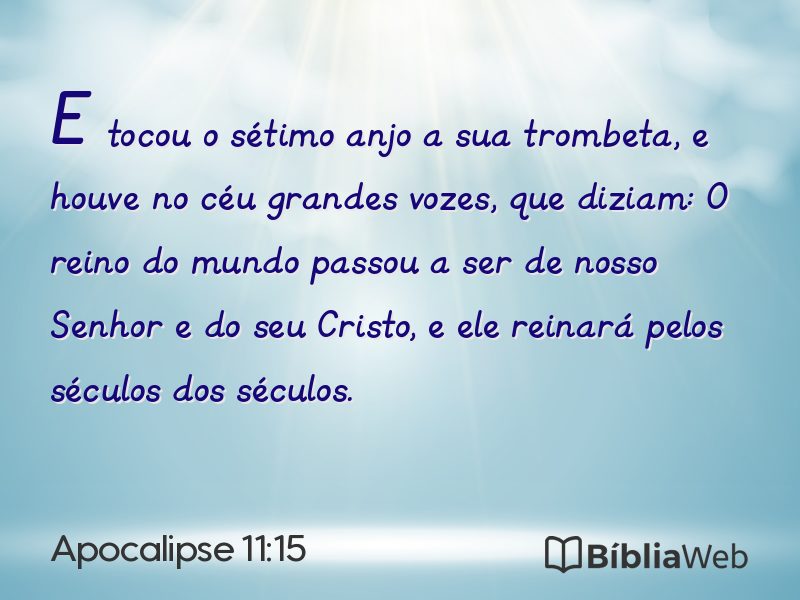 Apocalipse 11:15 em imagem para compartilhar