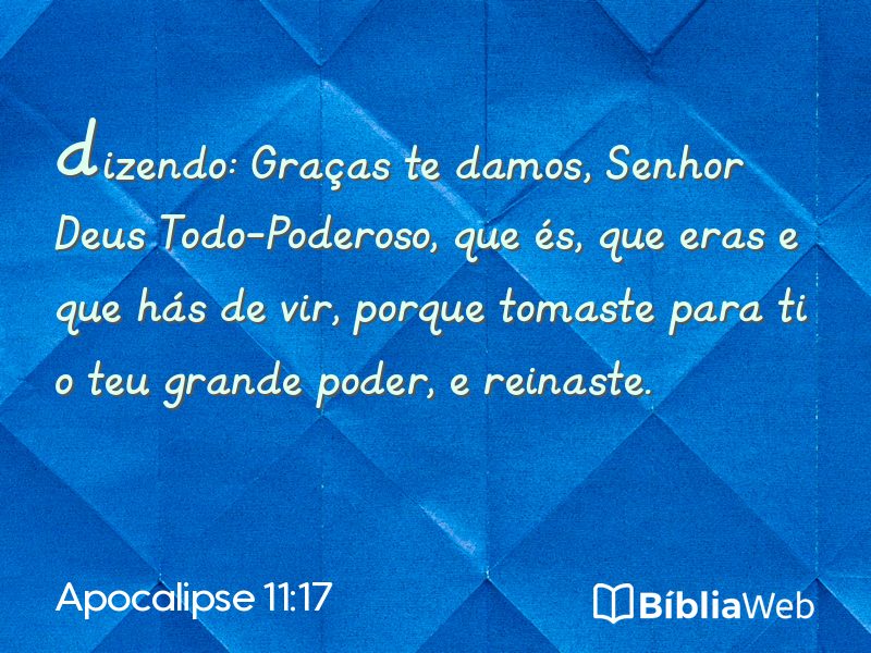 Apocalipse 11:17 em imagem para compartilhar