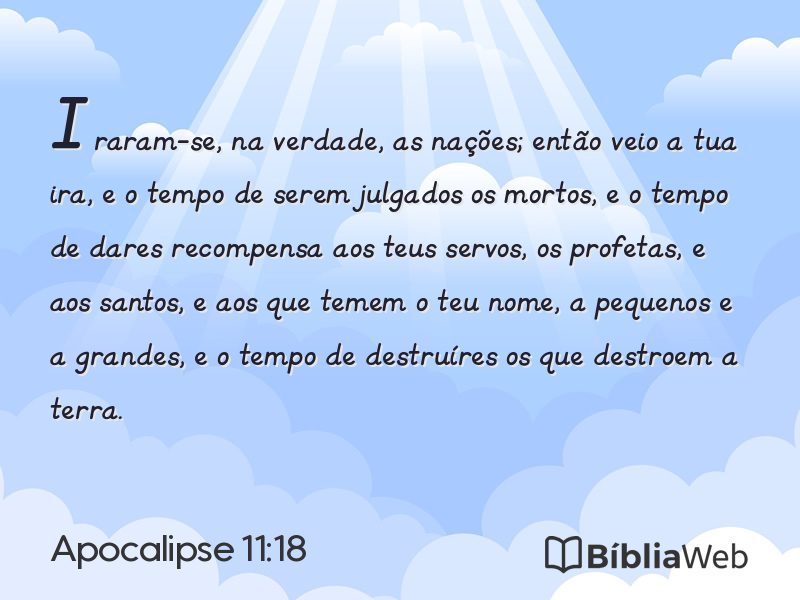 Apocalipse 11:18 em imagem para compartilhar
