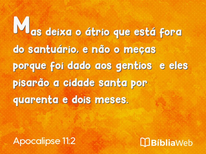 Apocalipse 11:2 em imagem para compartilhar