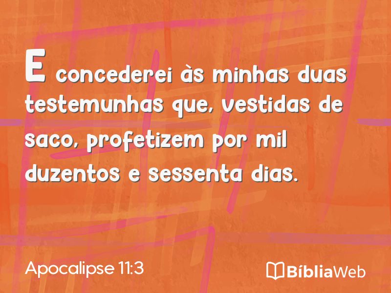 Apocalipse 11:3 em imagem para compartilhar