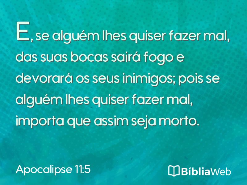Apocalipse 11:5 em imagem para compartilhar