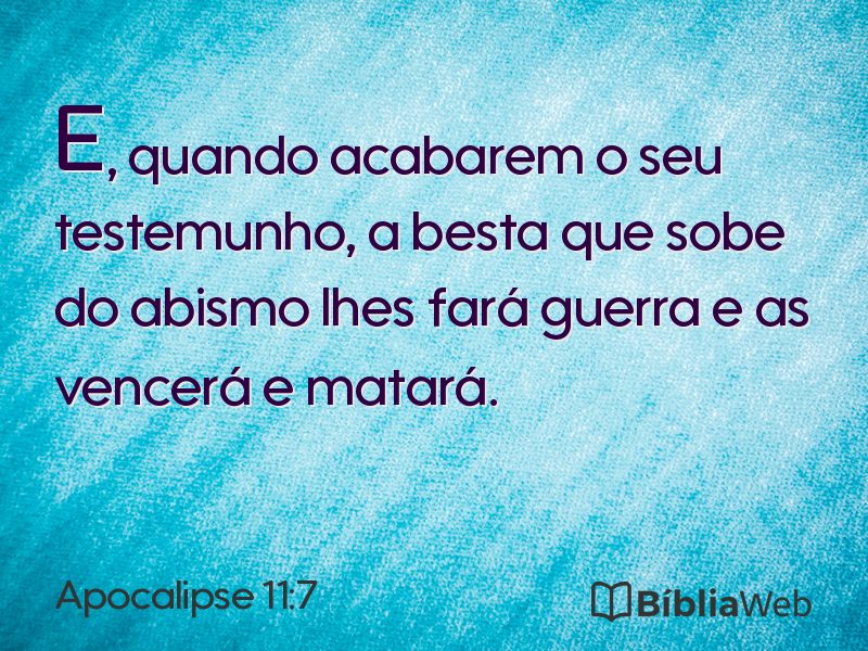 Apocalipse 11:7 em imagem para compartilhar