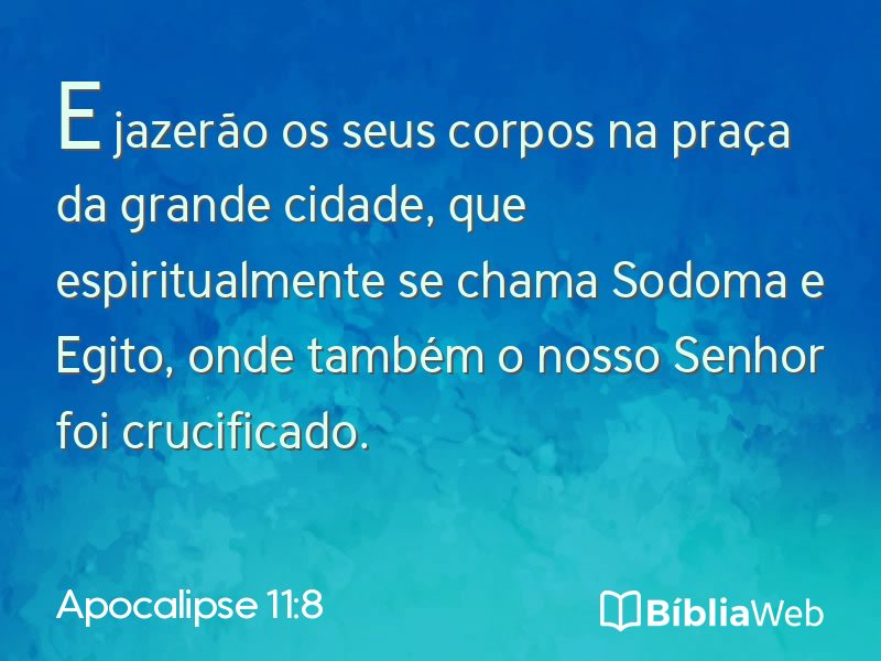 Apocalipse 11:8 em imagem para compartilhar