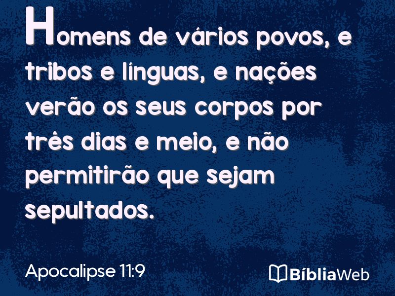 Apocalipse 11:9 em imagem para compartilhar