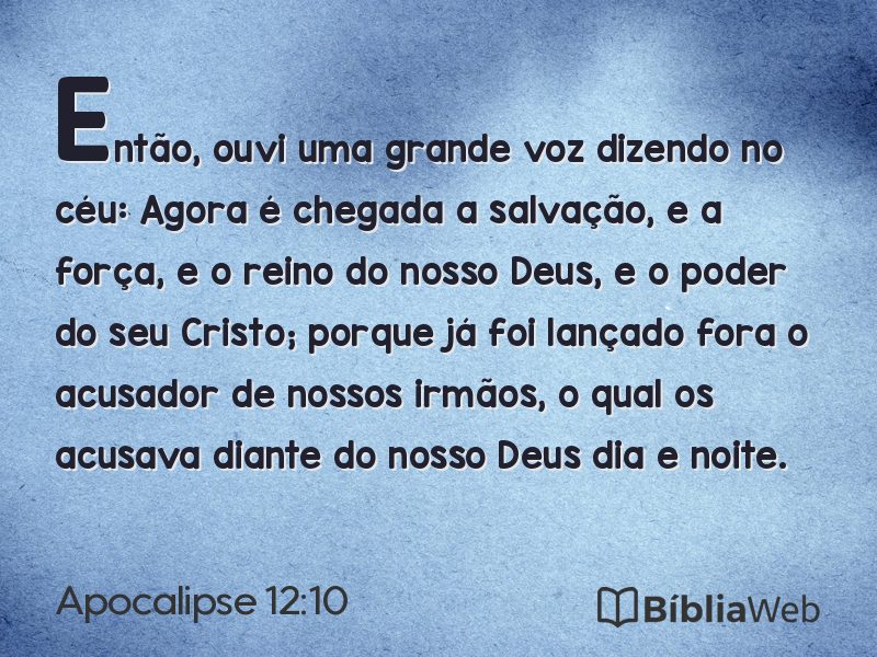 Apocalipse 12:10 em imagem para compartilhar