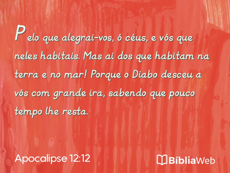 Apocalipse 12:12 em imagem para compartilhar