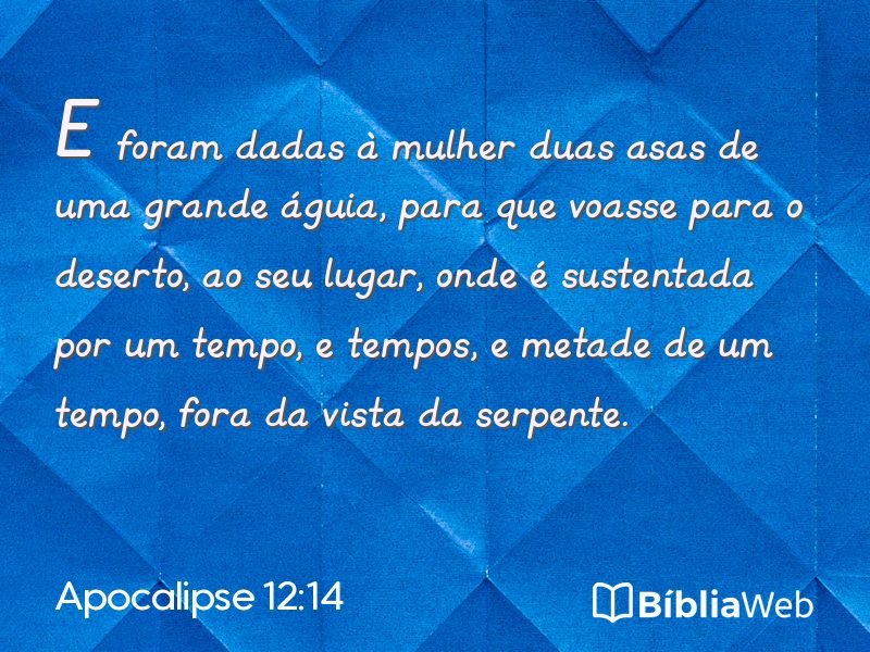 Apocalipse 12:14 em imagem para compartilhar