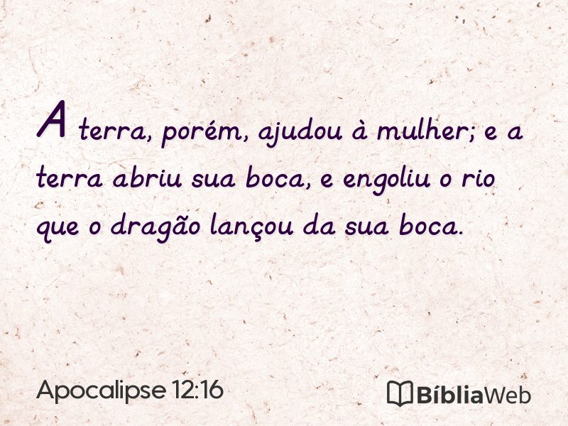 Apocalipse 12:16 em imagem para compartilhar