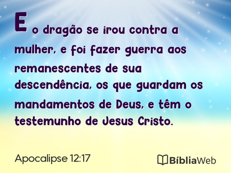 Apocalipse 12:17 em imagem para compartilhar