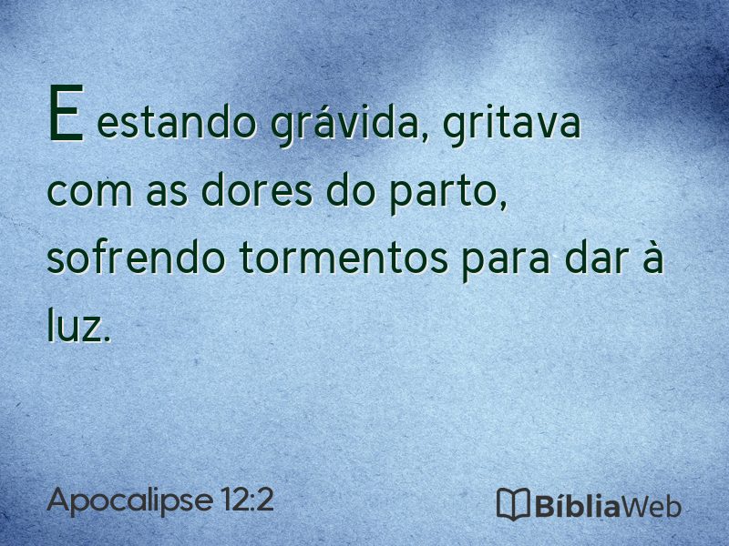Apocalipse 12:2 em imagem para compartilhar