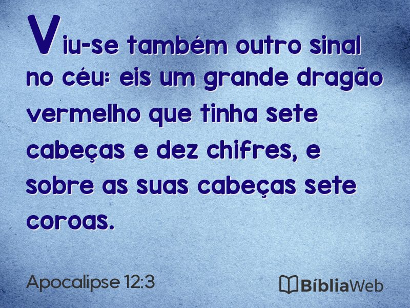 Apocalipse 12:3 em imagem para compartilhar