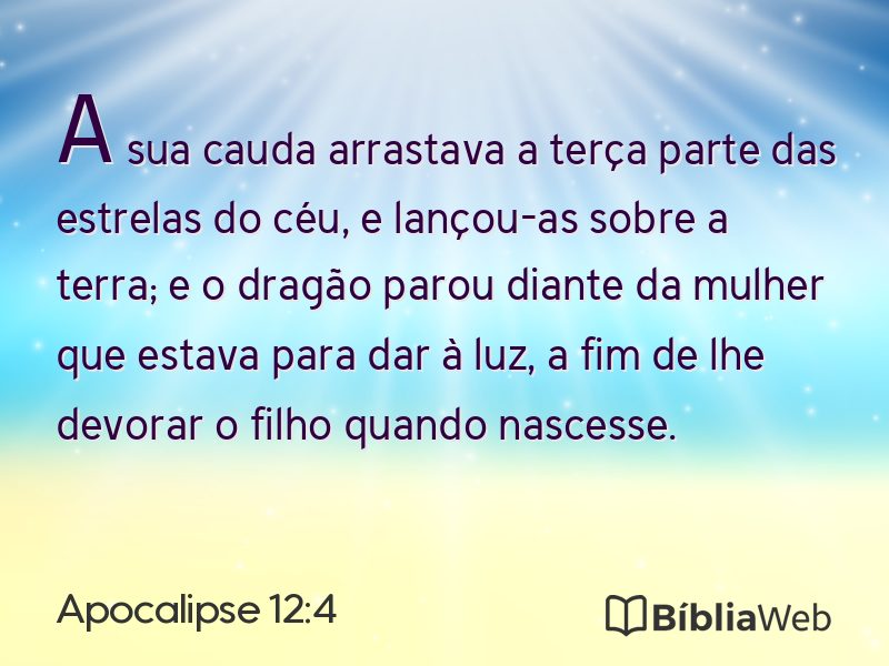 Apocalipse 12:4 em imagem para compartilhar
