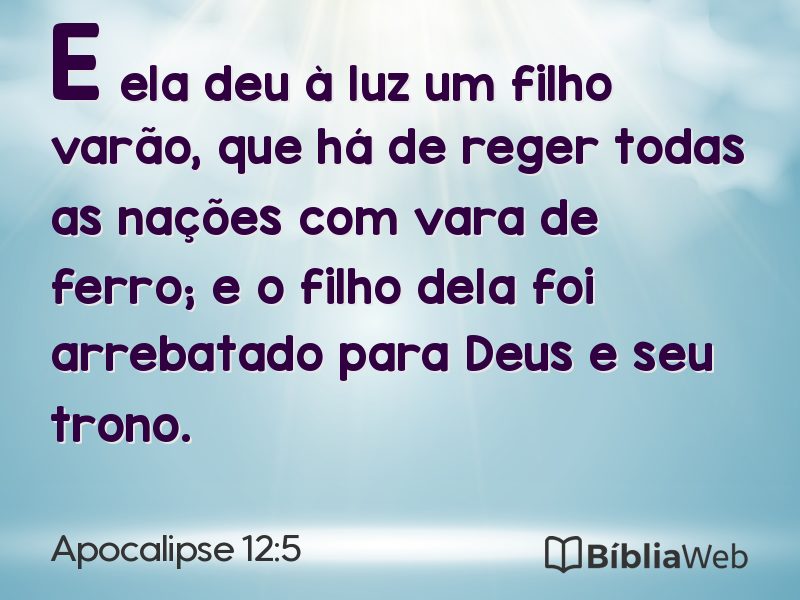 Apocalipse 12:5 em imagem para compartilhar