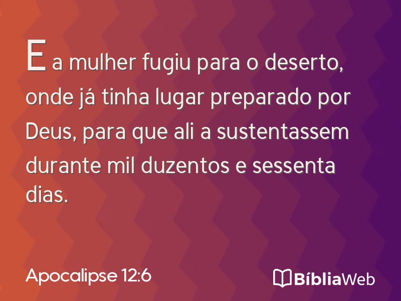 Apocalipse 12:6 em imagem para compartilhar