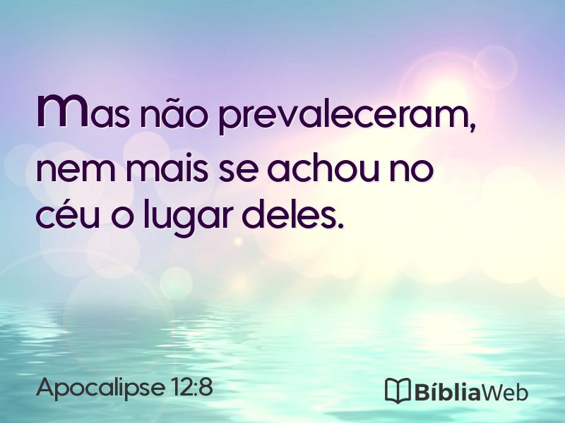 Apocalipse 12:8 em imagem para compartilhar