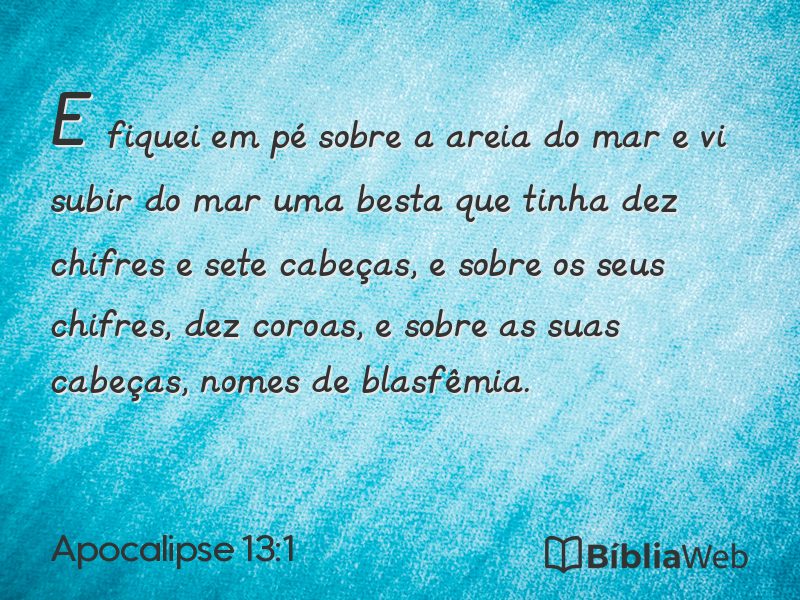 Apocalipse 13:1 em imagem para compartilhar