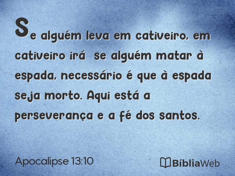 Apocalipse 13:10 em imagem para compartilhar