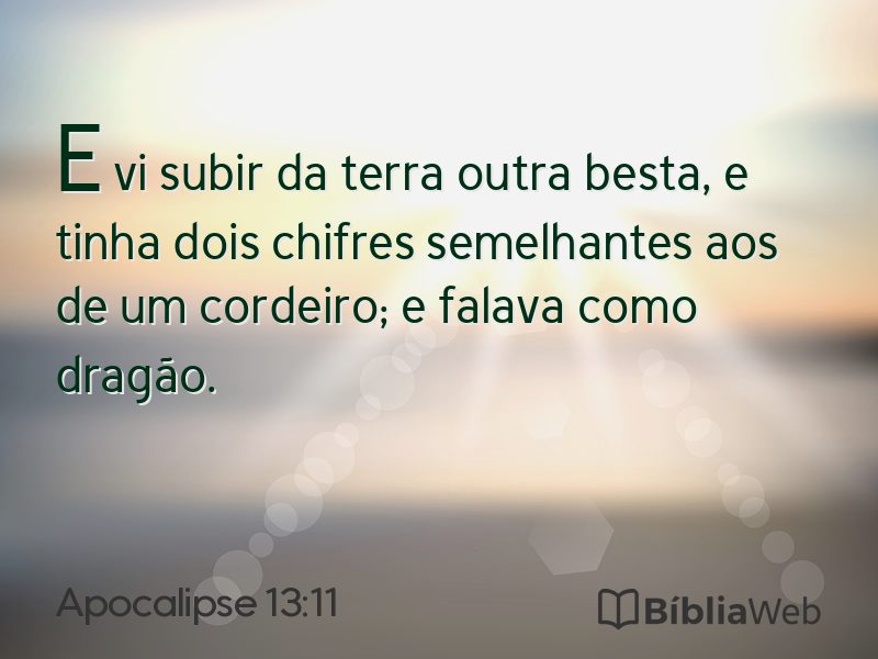 Apocalipse 13:11 em imagem para compartilhar