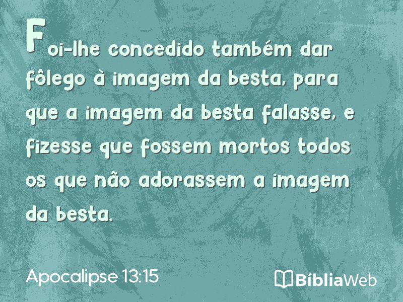 Apocalipse 13:15 em imagem para compartilhar